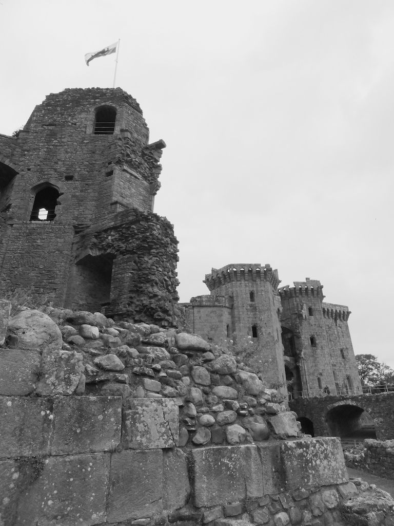 Raglan castle in mid wales