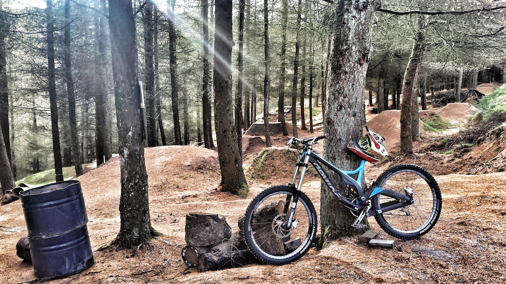 The calm before the storm sunday morning at Cockhill (dirt trax)bike park