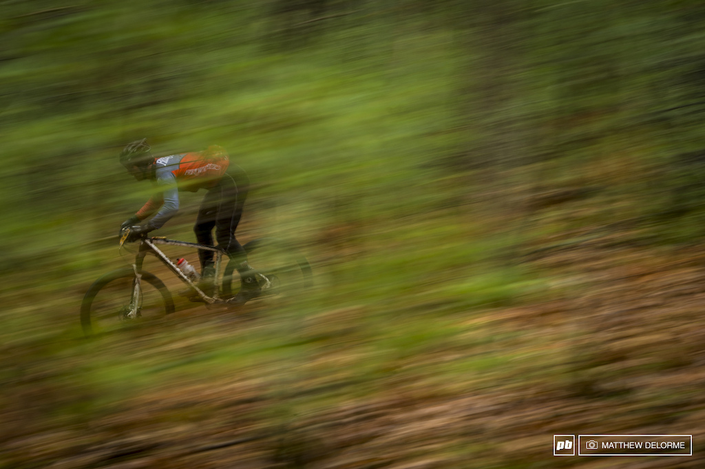 Getting tucked for speed.