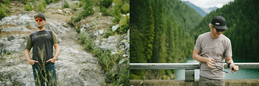 andrew shandro and matt hunter in revelstoke, british columbia
