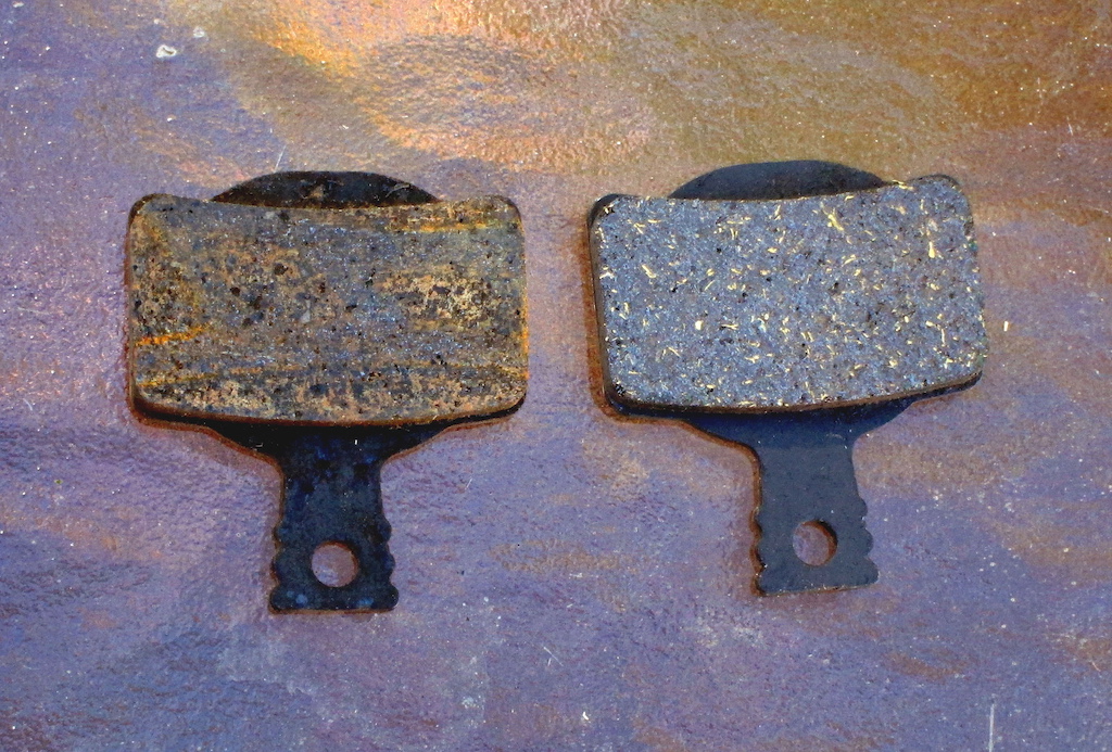 Galfer Pro pad on right, Magura MT6 left.