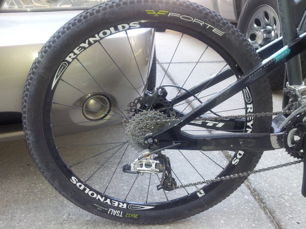 About to mount up some of these beauties on my back wheels.  Forte Tsalis: 26x2.2, under 600g, tread similar to Larsens, and great reviews.  Oh yeah, under $25