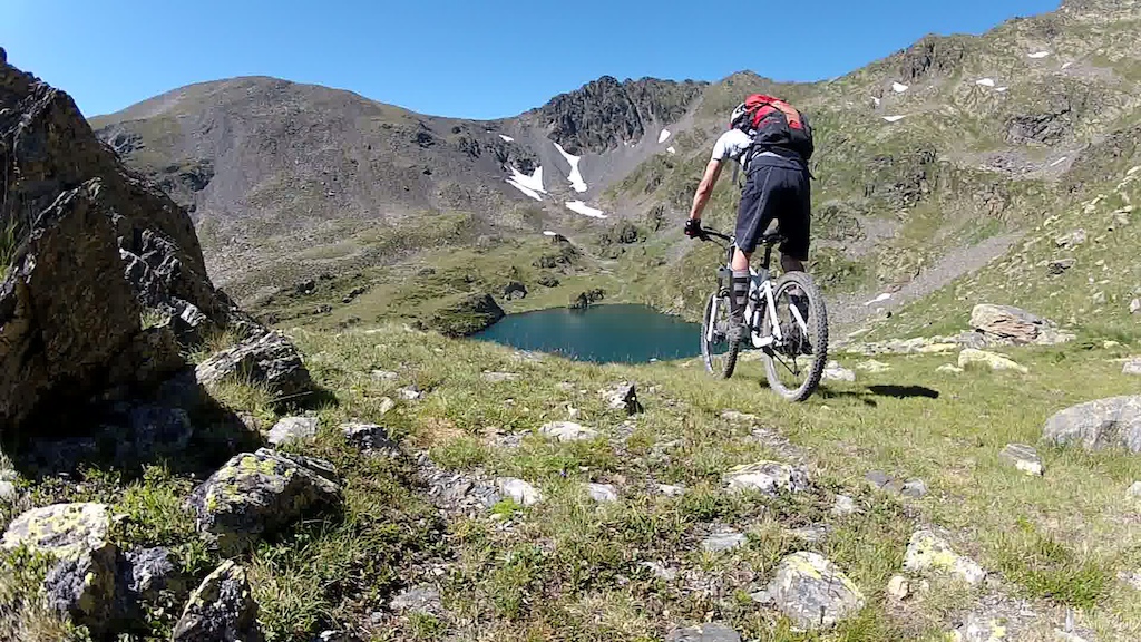 The valley of the Angonella lake is one of the most beautifull site for extrem riding.