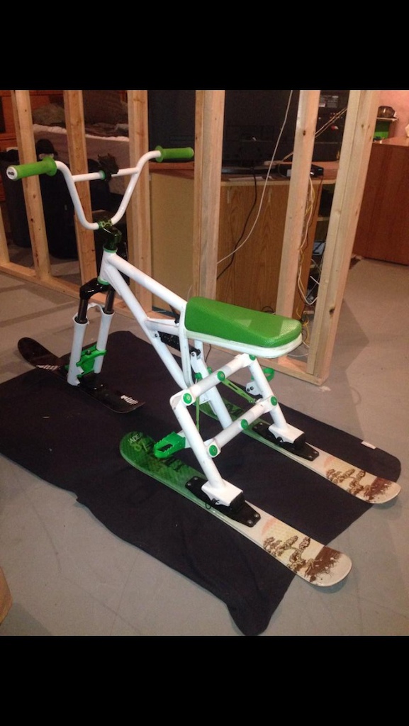 North legion smx snowbike ready for the upcoming season with some new green accents!