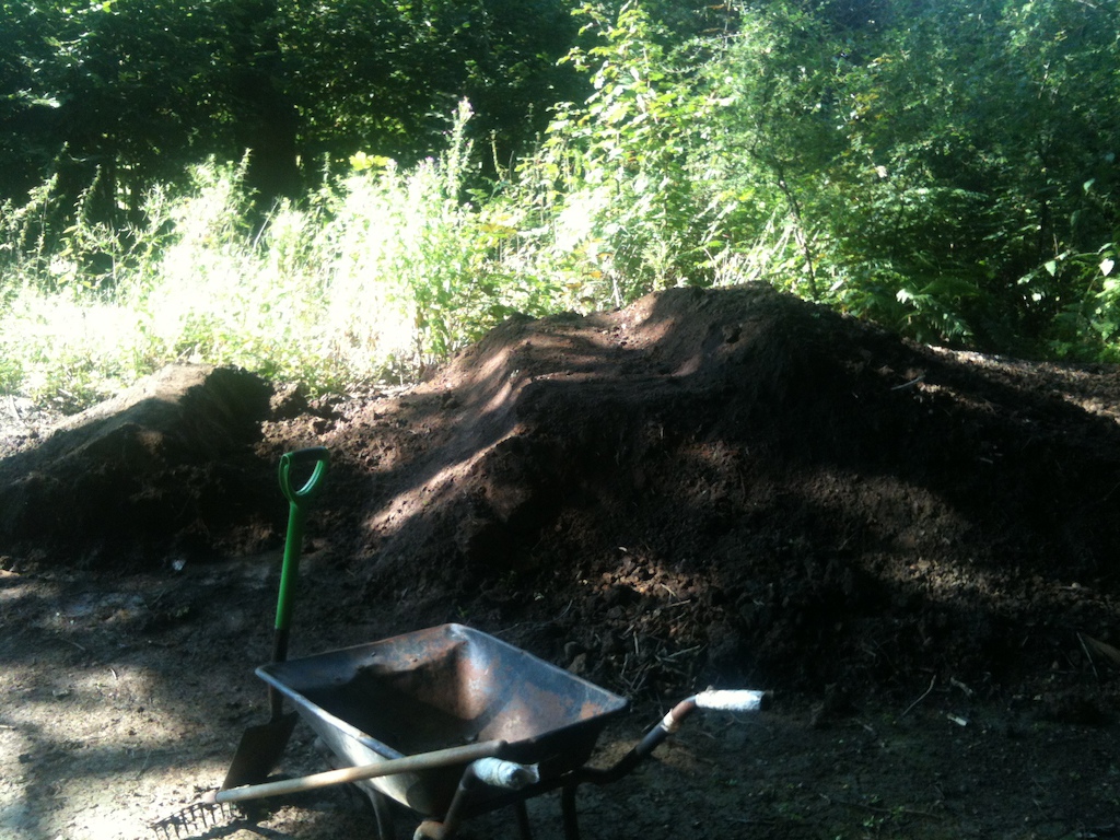 digging up the old jump and making a step up