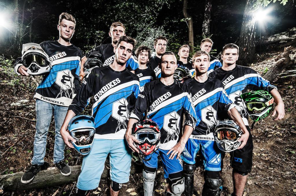 Photo by Michał Pawłowski
Here is a Photo from an end of 2014 season featuring all of our riders for that Time, from the upper left:
Maciek Pietruszka, Bartek Garstka,Marcel Rogala (little middle guy) Szymon 'Skipi' Skipor, Michał Jawień and last men of the back row Szymon 'Jaskuł' Jaskuła.

The front row guys are our 2014's Racers From the left Adrian Masny, Jacek Małaszkiewicz, Adrian Purzycki and Mateusz Legan.
Cheers!