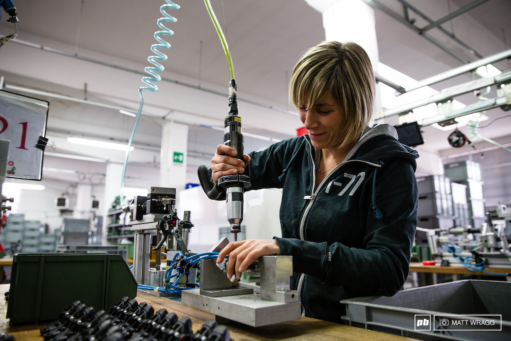 The production of Formula brakes.