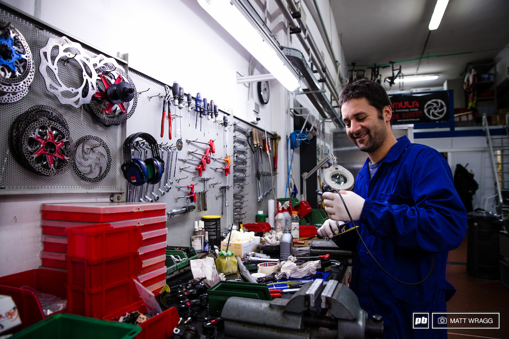 The production of Formula brakes.
