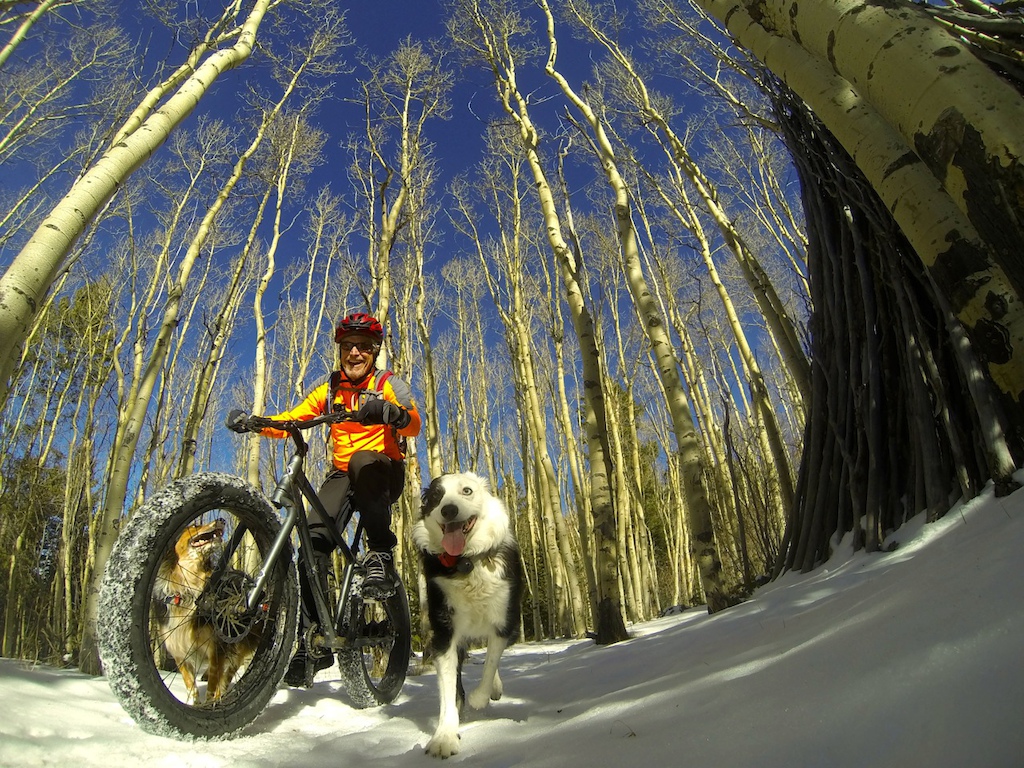 Snow biking brings out the smiles.