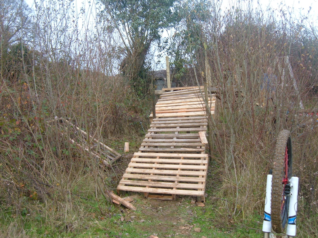 building a start ramp at the field.