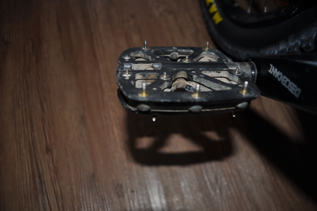 E13 Pedals w/ Bad Ass pins and strategic placement. I have extras if you don't agree with their positions.