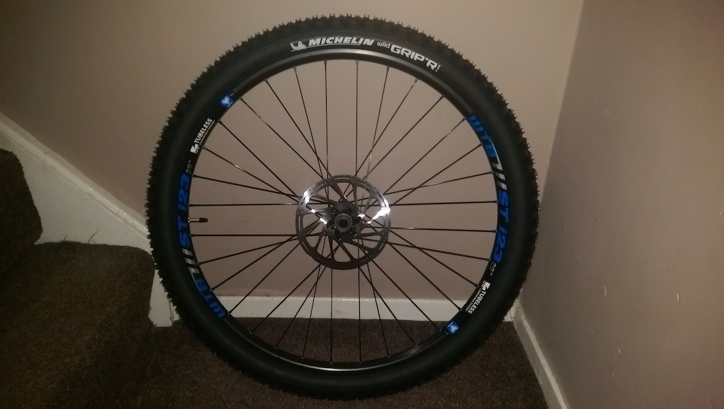 Front wheel done, new tyre &amp; disc