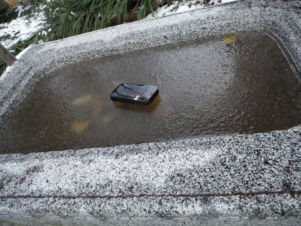 My old phone floats on water!