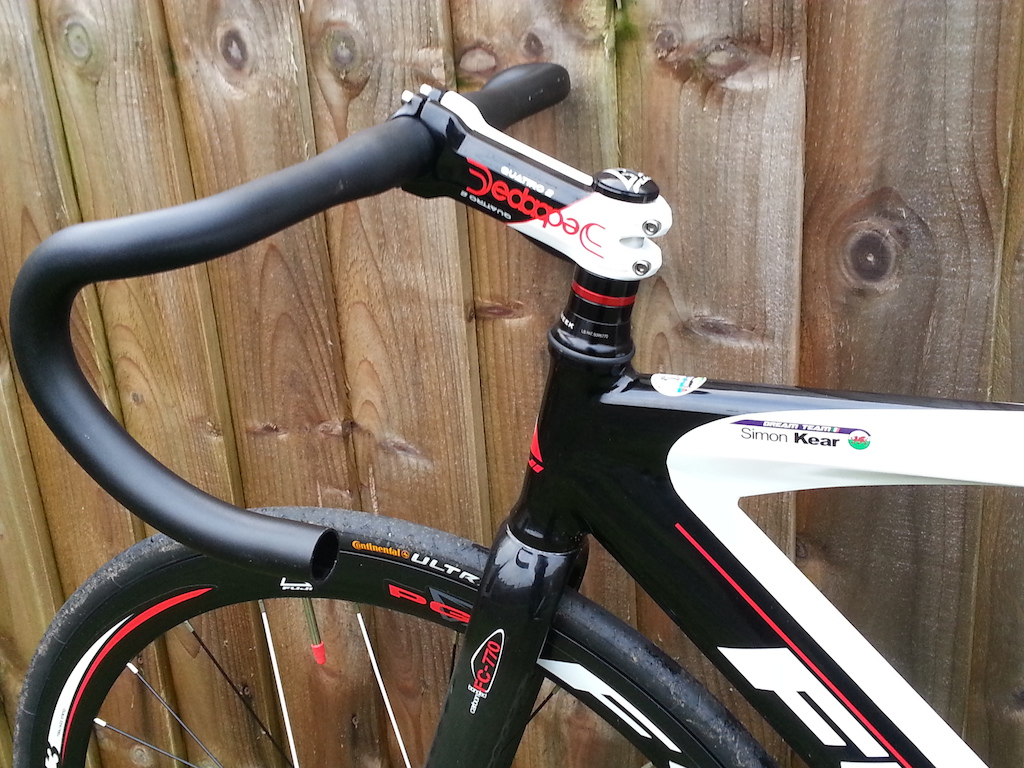 With Deda 120mm stem and Planet X compact drop bars.