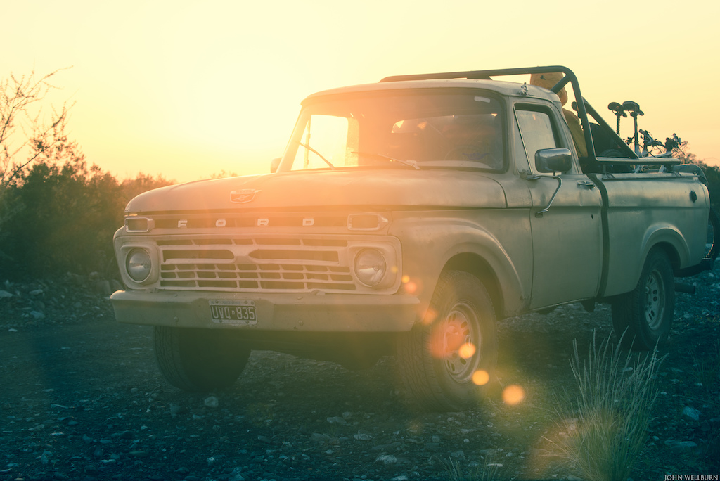 Our trusty stead a 1967 Ford Mercury 4x4 with a diesel engine. From the era when Ford actually made tough trucks