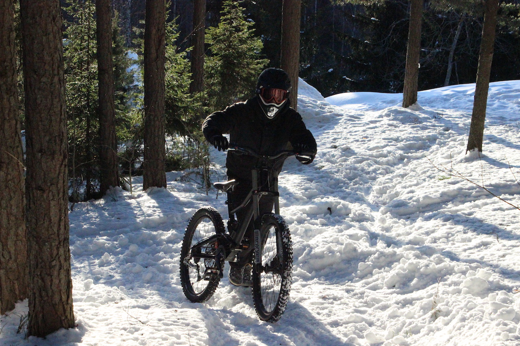Trying first time my project bike in the winter.