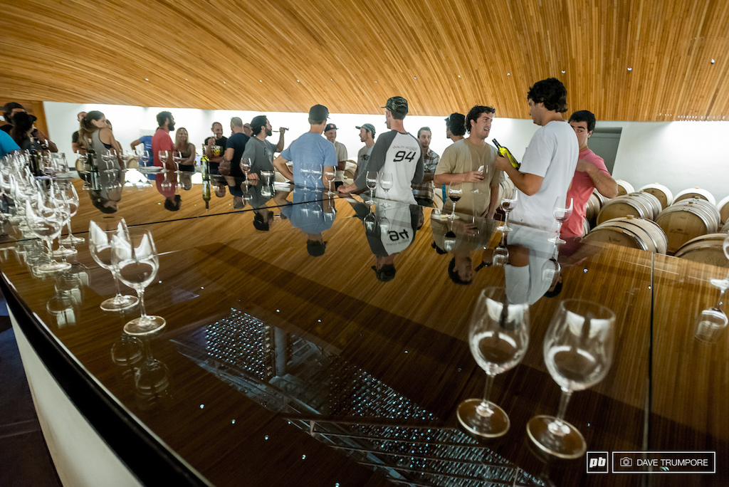 No risk running out of Vino here. Under the glass table of the tasting room lies a cellar containing just a few thousand more bottles in reserve