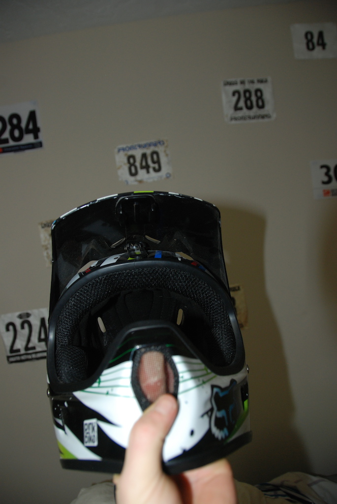 fox rampage mint with gopro mount under visor