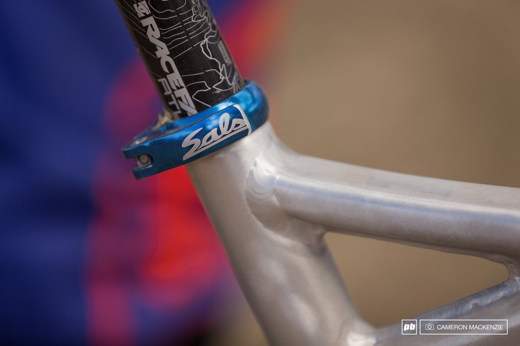 A custom short QR seat post collar lever for Manuel. He said it looked cool so that why he has it this way.