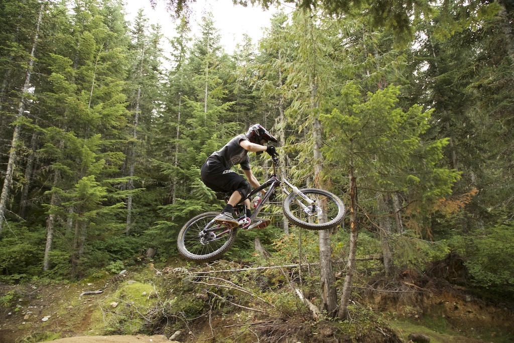 Having a bloody good time in the bike park. August 2014.