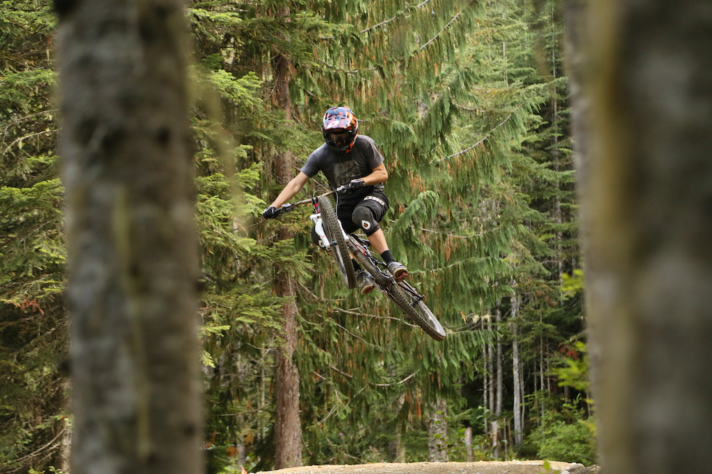 Having a bloody good time in the bike park. August 2014.