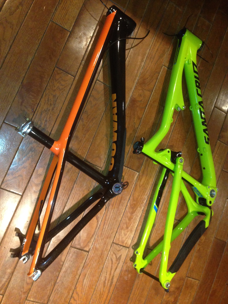 And now the real fun starts with my 2015 Cowan Bikes Carbon DJ and 2015 Santa Cruz Bronson showing up :D
