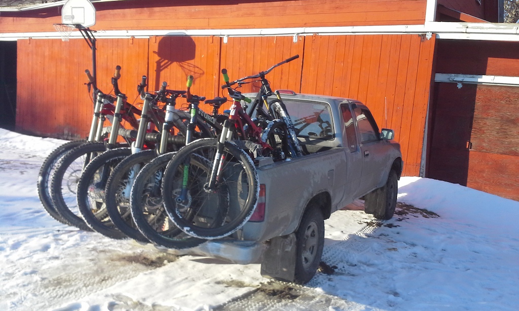 7 bikes in my truck:) 290000$ worth haha