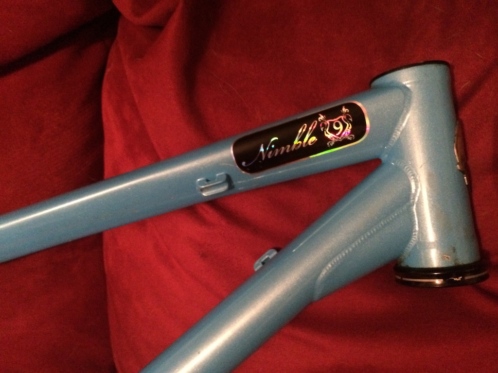 0 canfield nimble 9 29er frame glow in the dark blue
