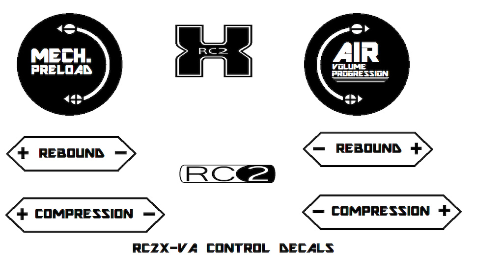 RC2X-VA control decals