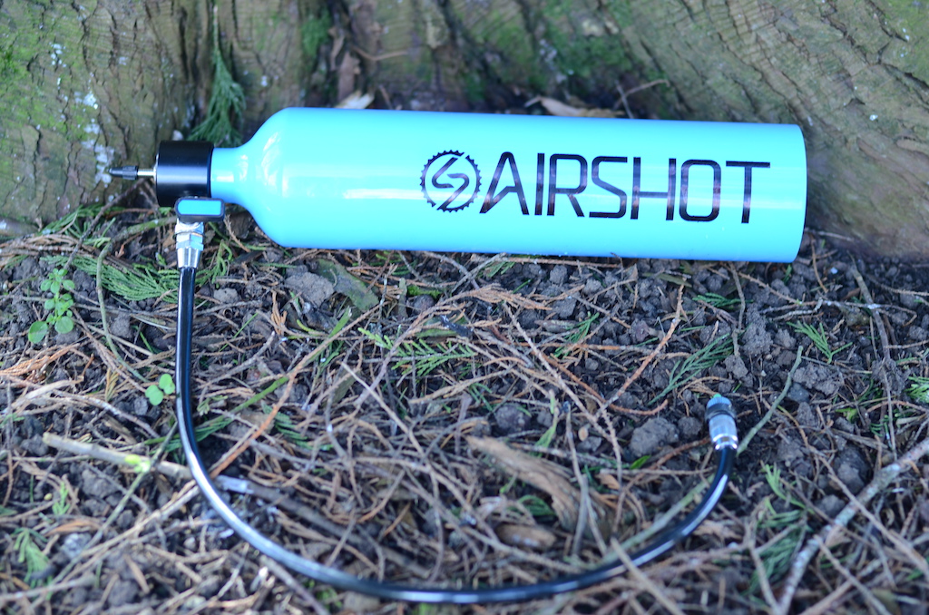 Airshot - Designed to inflate stubborn tubeless tyres without the need for a compressor. Simple and refillable using a bike pump!