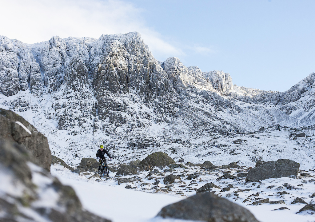 during a random ride at Scafell Pike, The Lake District, United Kingdom. 1 February 2015 Photo: Charles Robertson