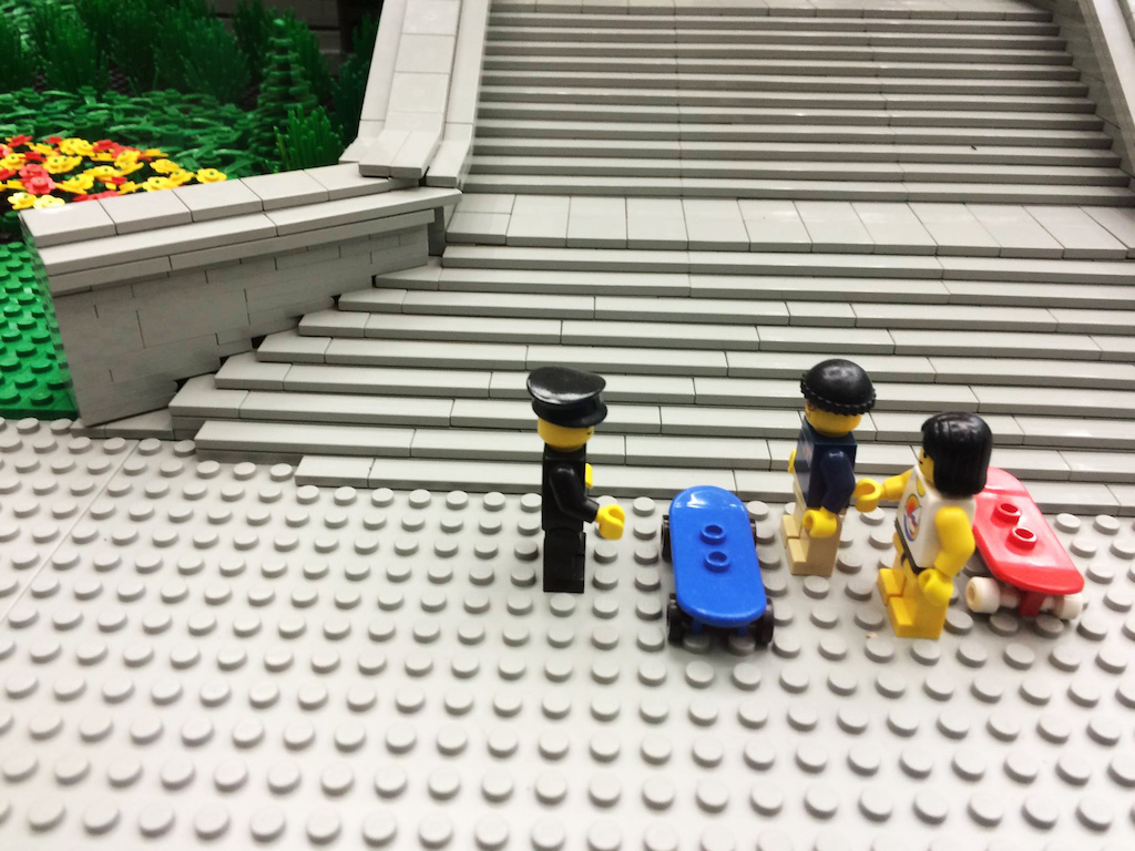 FUN FACT: The Lego replica of the Alberta legislature features a policeman kicking out skaters from the legislature grounds. THEORY: The designer was either a skateboarder with a self-deprecating sense of humour, or a retired police officer/security guard with a strong need to maintain their ego... www.facebook.com/weirdandrevered