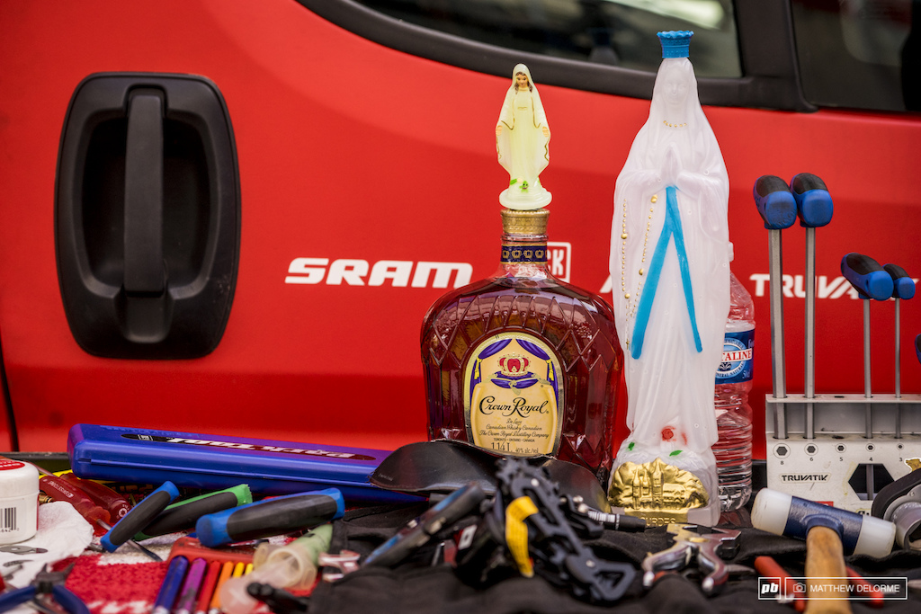 Holy Water of all sorts are on hand to get you through the weekend. Mechanics will need a strong drink at the end of the day after all of the wheels they will be building.