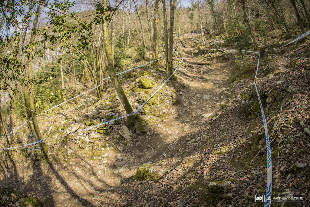 The lower section of the track is one massive high-speed rock studded gully. This track has everything in spades.