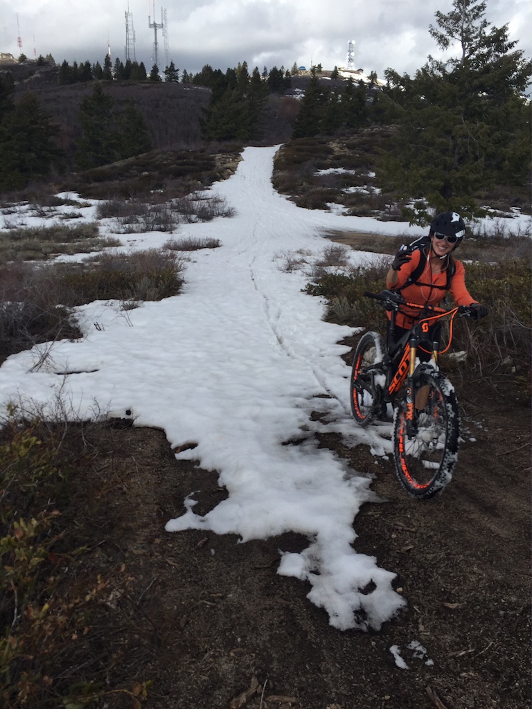 Premature Ridaculation - Chris and I pushed and pushed through deep snow on the Ridge Road to ride Dry Creek on March 21st, 2015