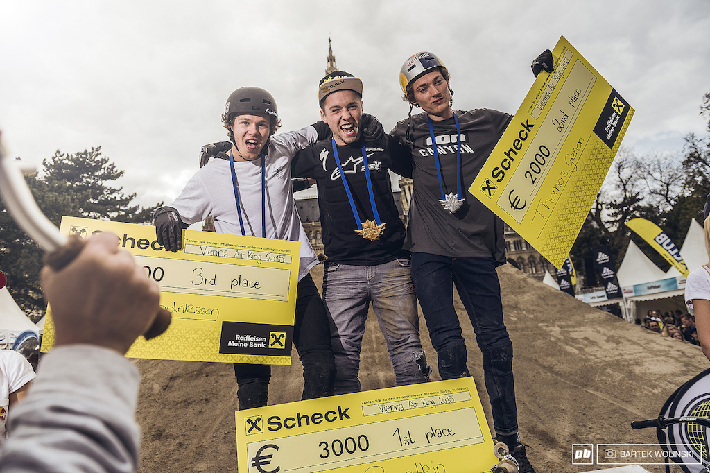 The new wave of riders is starting to take over the most desired podiums. Thanks Nicholi Rogatkin, Thomas Genon and Max Fredriksson for a great time in Vienna.