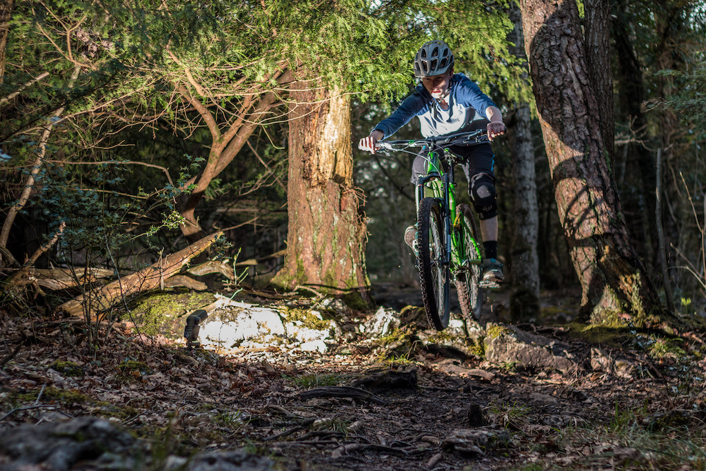 James blasting through the trees on a recent outing in the local area