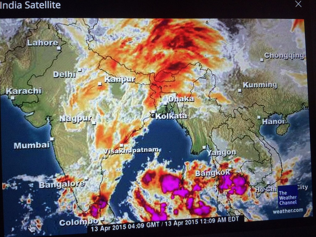 Satelite image of storms in Asia.
