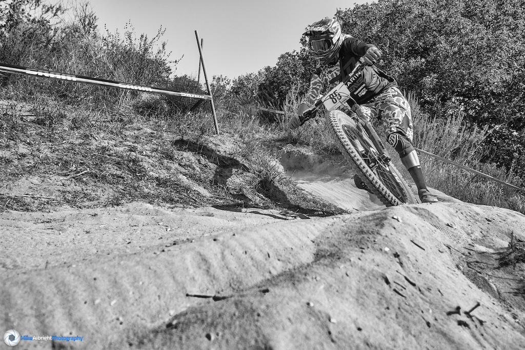 The Sea Otter DH course gets a little sandy