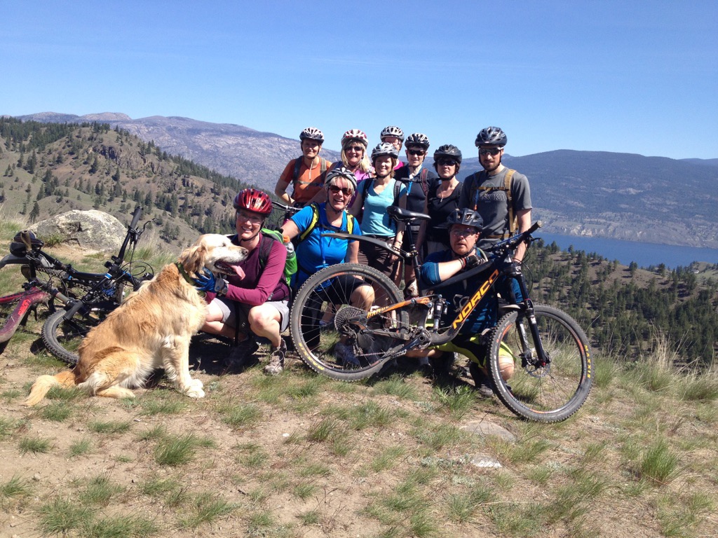 Beautiful view / company / trail riding the T2 section of the test of Humanity in Summerland.