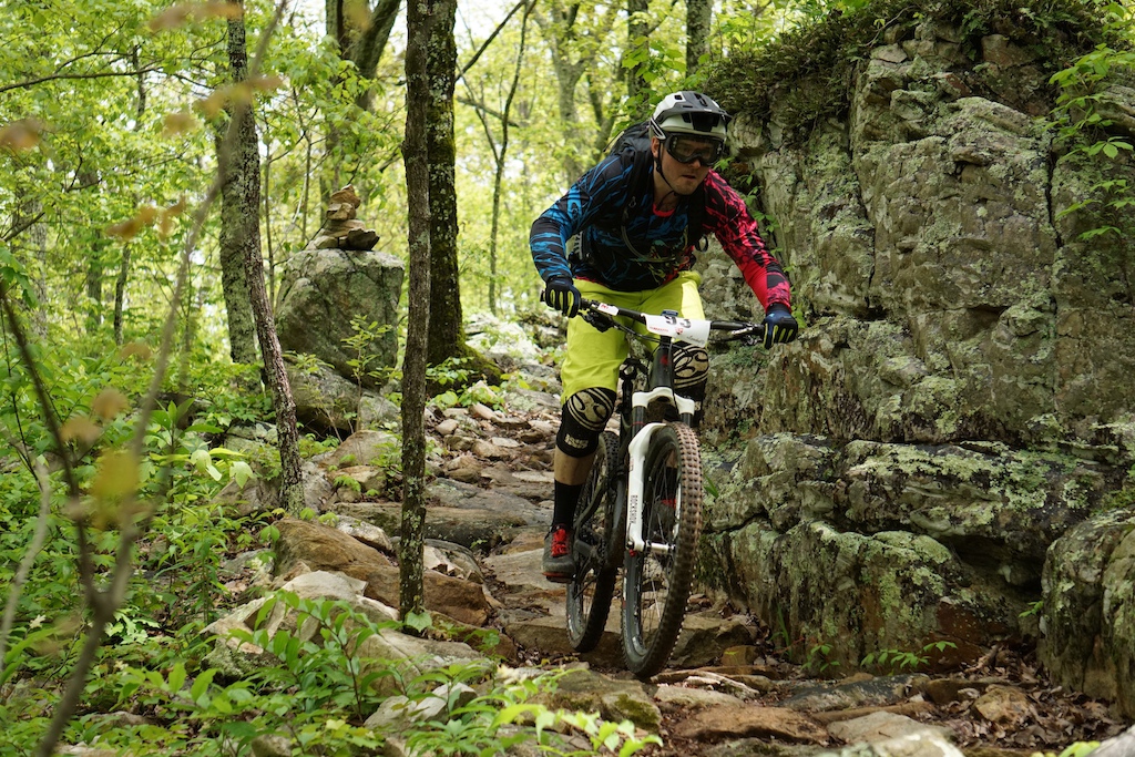 Out of Rock Slot, and starting down the Bomb Dog descent during the Coldwater Enduro