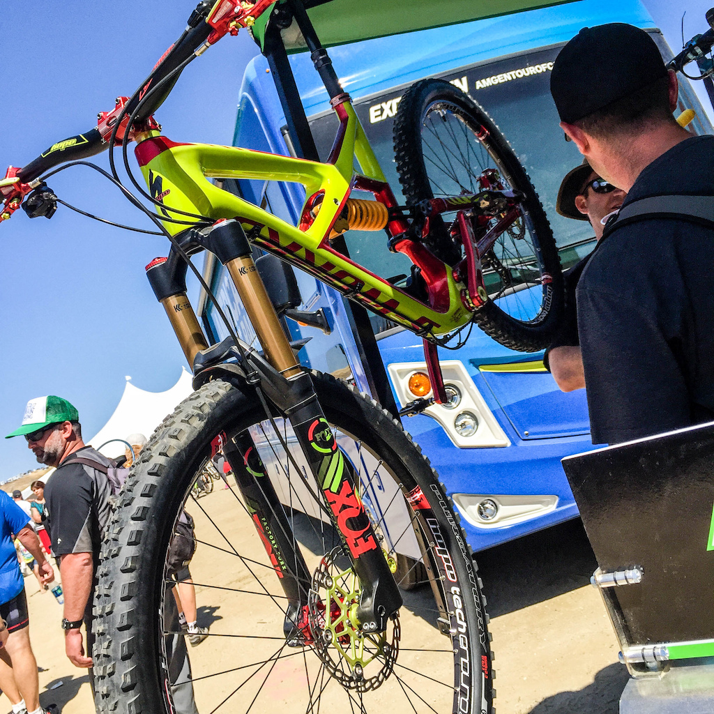 Specialized Enduro S-Works with the Hope Tech treatment at the 2015 Sea Otter Classic.