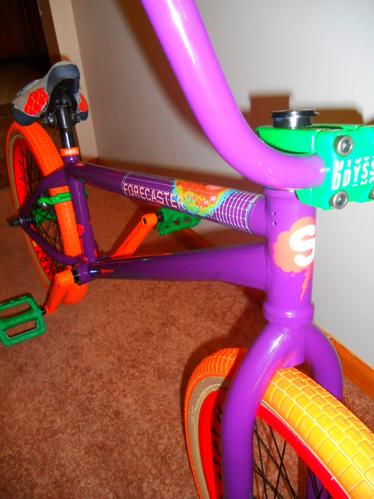purple sunday forecaster with all odyssey and g-sport parts bmx