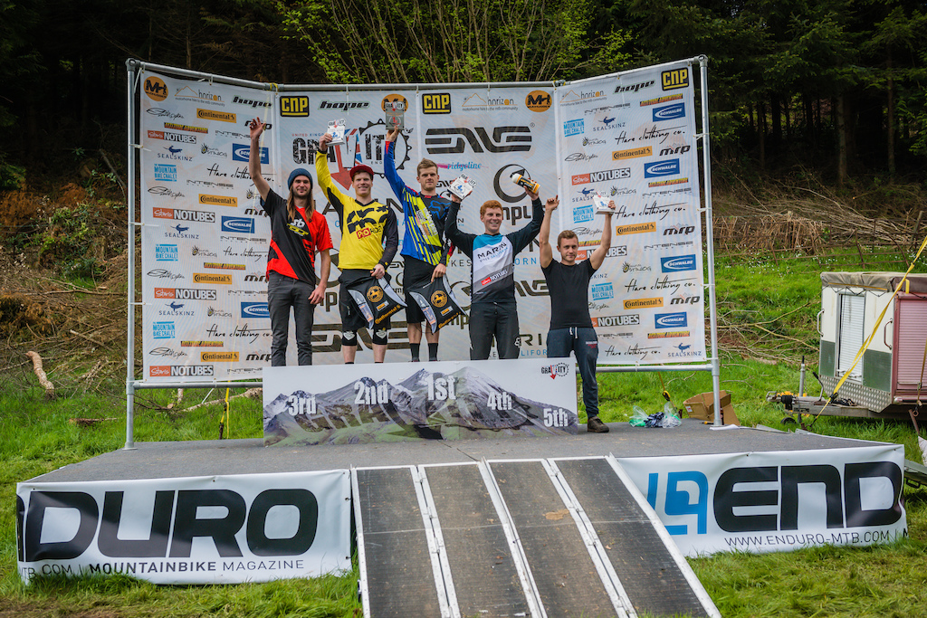 Gareth Brewin on the podium for SB Gravity/GT at round 1 of UKGE series
