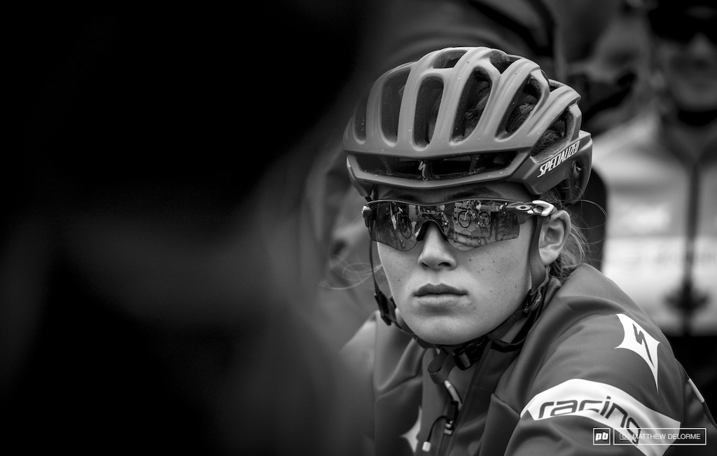 Kate Courtney was looking calm cool and collected before the women s race started.