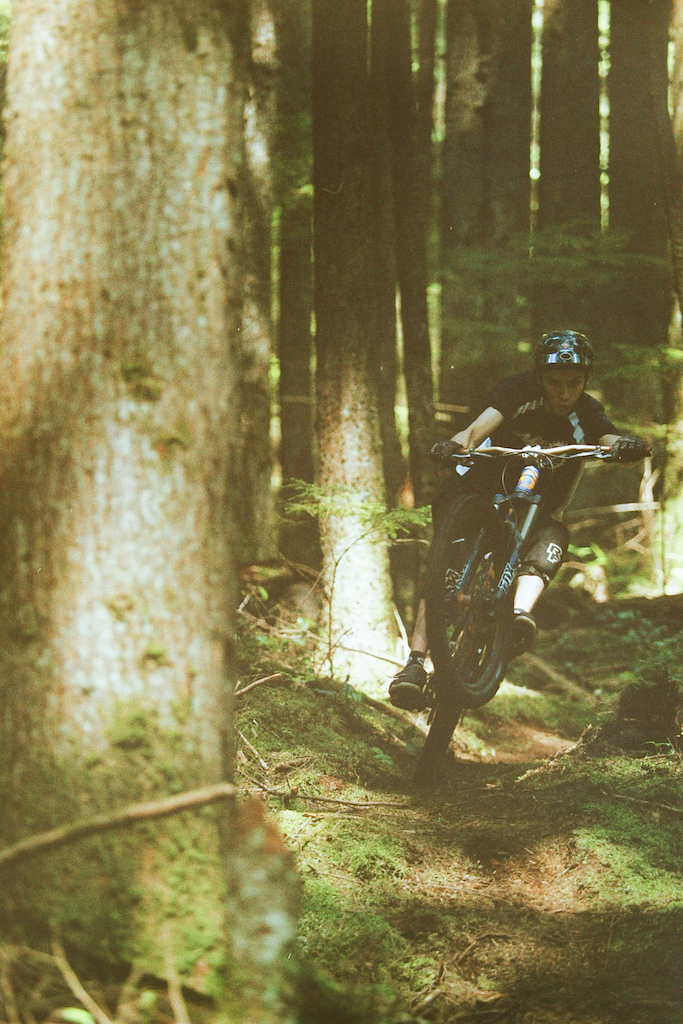 First time shooting mountain biking on film. I pushed the film, and forgot to tell the developer...whoops. Shot on a Canon EOS Rebel XS.