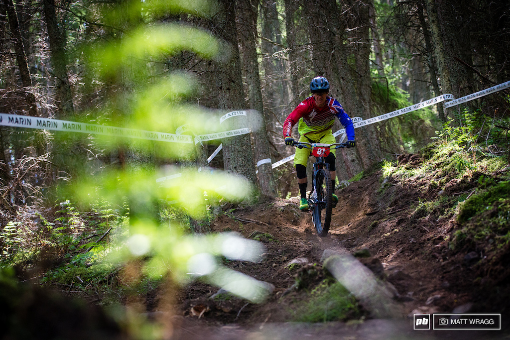 Troy Brosnan isn't doing too badly at his first EWS, 30th tonight and the first of the Specialized men as things stand.