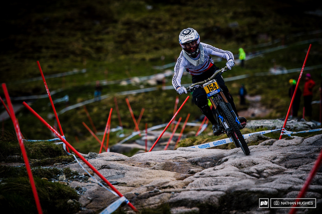 Mondraker's Innes Graham couldn't race at Lourdes because he didn't have any points... So he got a GB jersey for Fort William and nailed 17th.