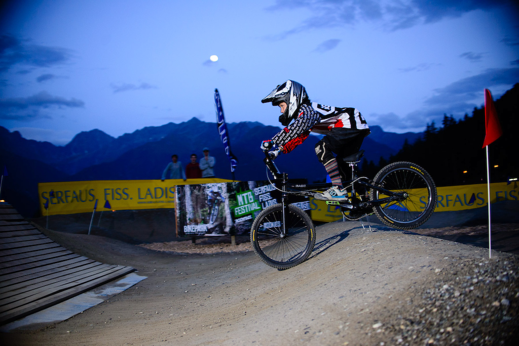The Rookies Pumptrack Challenge during the Kona MTB Festival Serfaus-Fiss-Ladis.ROOKIES in Tyrol, Austria, on August 8, 2014.Â Free image for editorial usage only: Photo by Felix Schüller