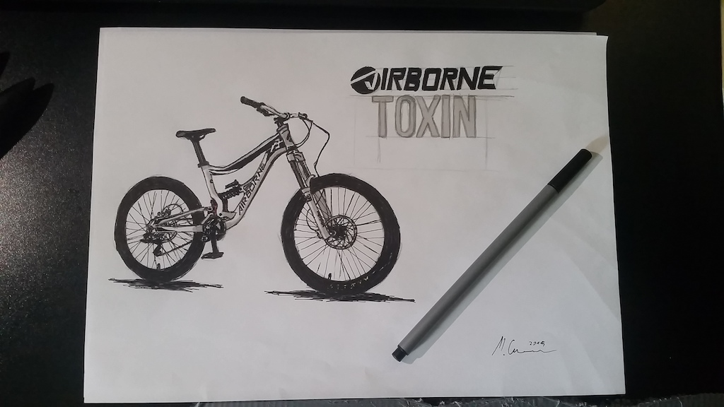 Airborne Toxin, one of my favourite freeride bikes and the next one on my to-buy list, as an upgrade from Sunn Forestjump hardtail fr bike i have for now :)